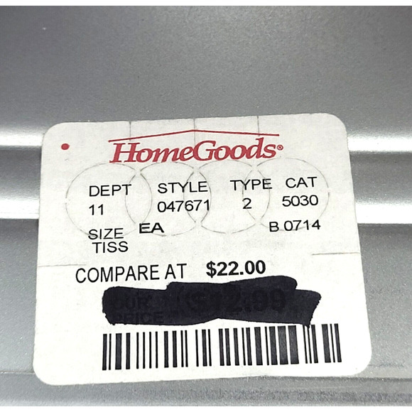 Paradigm Chrome Tissue Box Cover Made in India 5x5x5.5" NEW with Tag - Picture 7 of 8